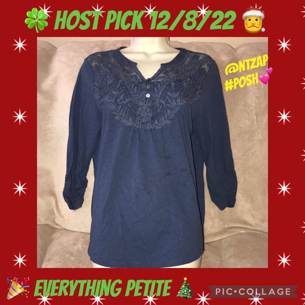 Style & Co. Petite PL blue top 💕